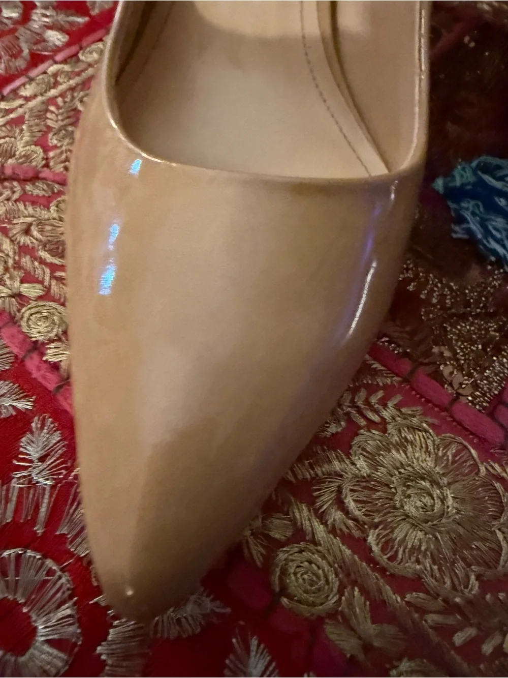BCBGeneration Patent Nude Pointed-Toe Pumps